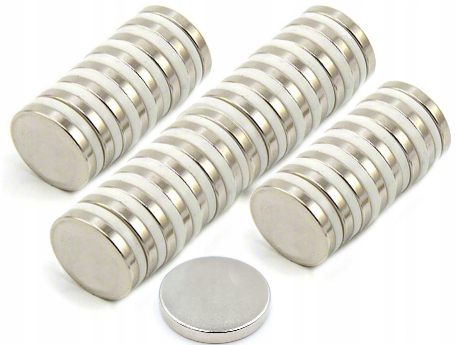 NEODYMOVÉ MAGNETY NEODOYMWE MAGNETY 20x3 mm 10 ks.